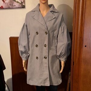 Chelsea & Violet Light Sage Trench Coat